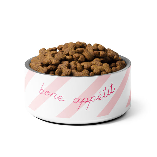 Bone Appétit - Pink Multi - Dog Bowl (Large)