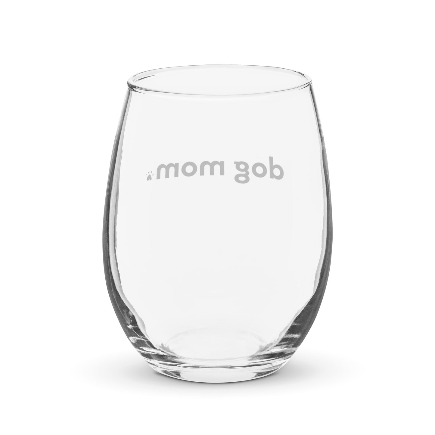 Dog Mom - Black - Rounded Glass